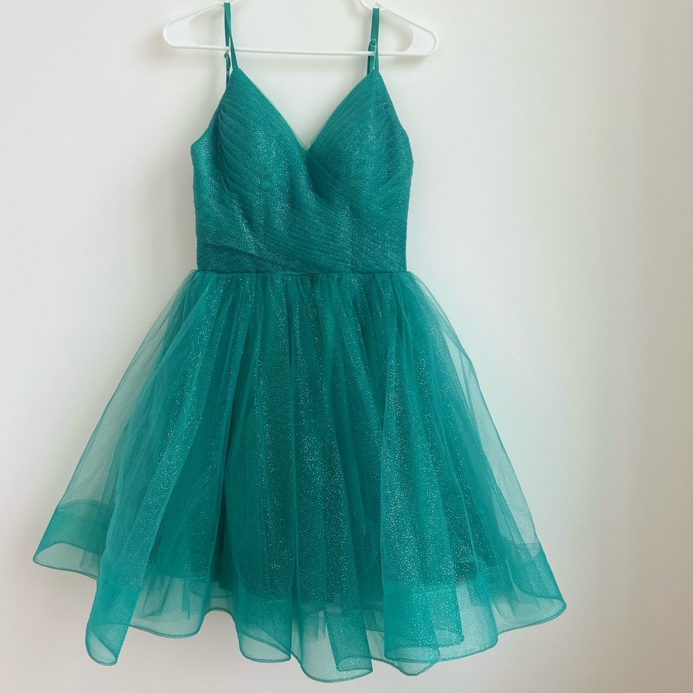 Green Sparkle Ryanth Mini Dress